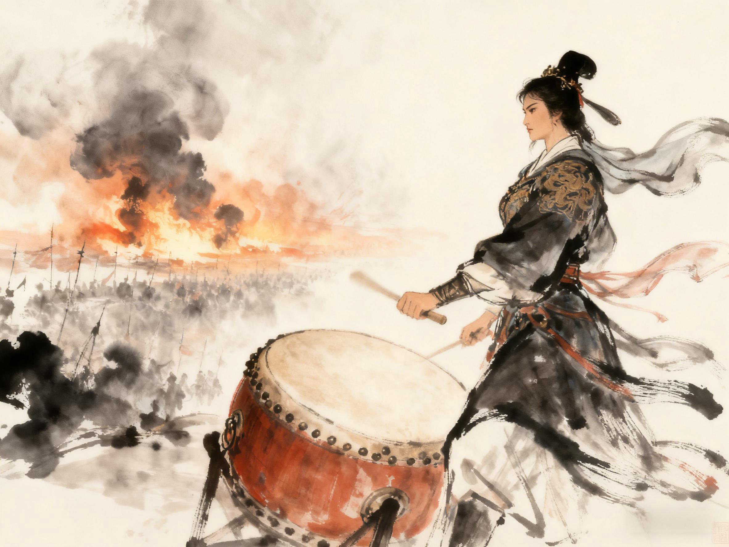 梁红玉击鼓战金山