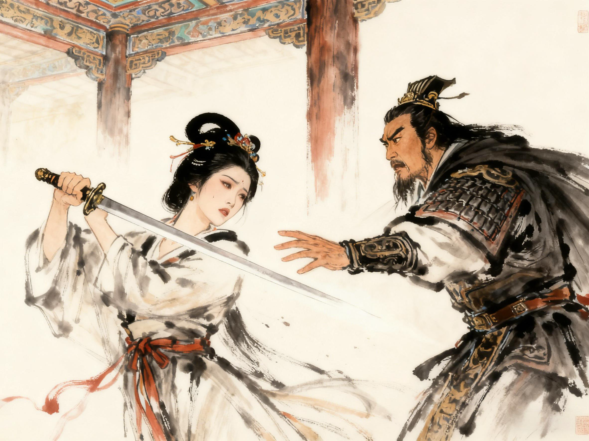 虞姬起舞诀别项羽