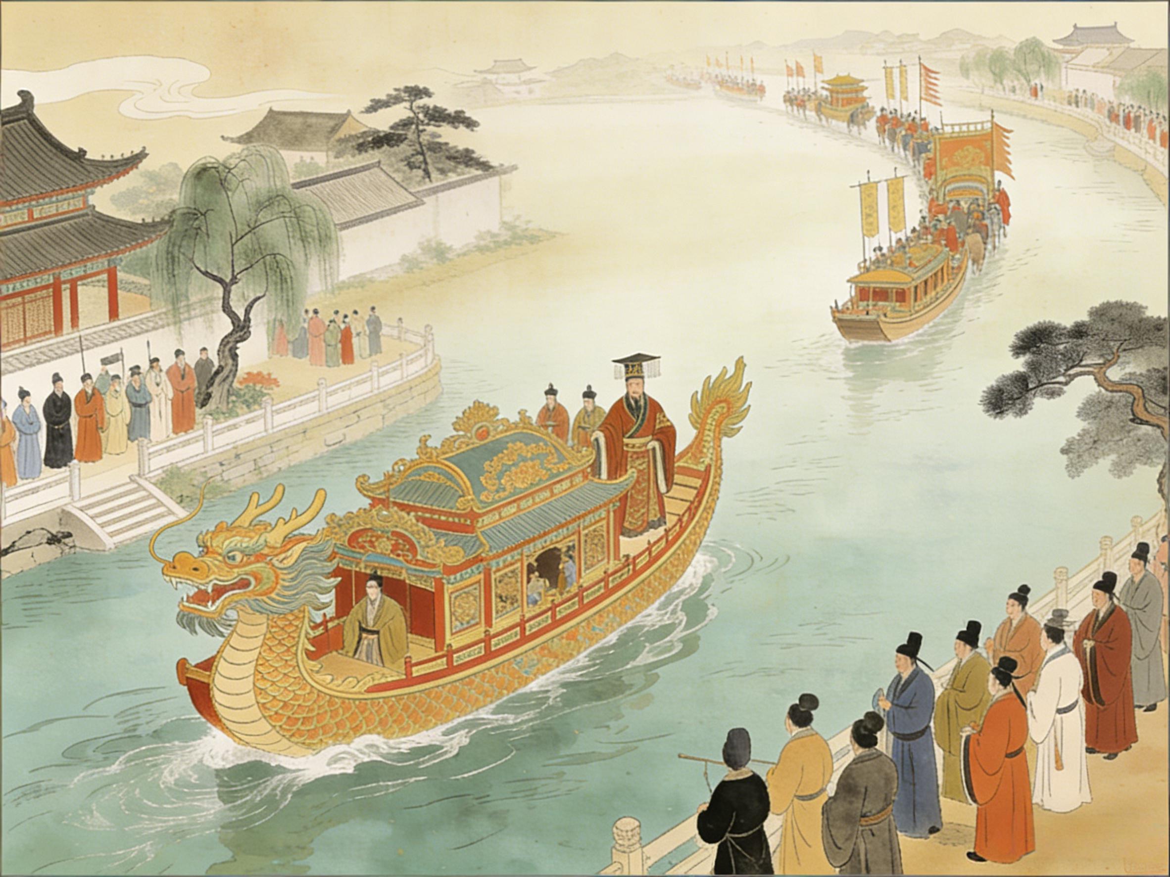 隋炀帝南巡场景