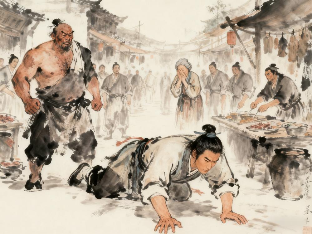 韩信受胯下之辱